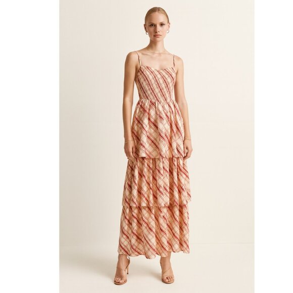 Auguste the Label Sloane Tiered Maxi Dress XS Red NWT - Picture 1 of 10